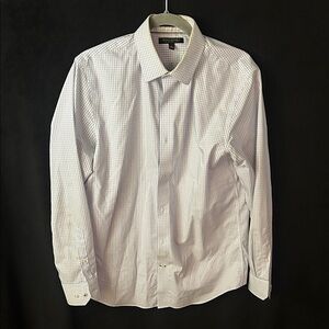 Banana Republic Blue and White Checkered Dress Shirt